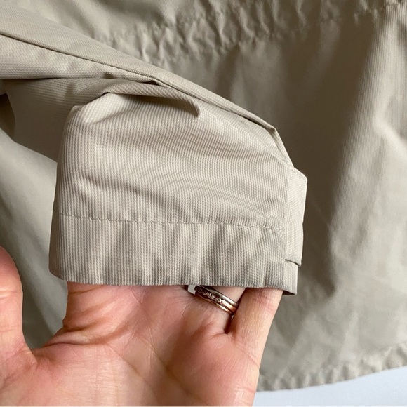 COLUMBIA Beige Long Rain Jacket Size XS - Picture 10 of 14